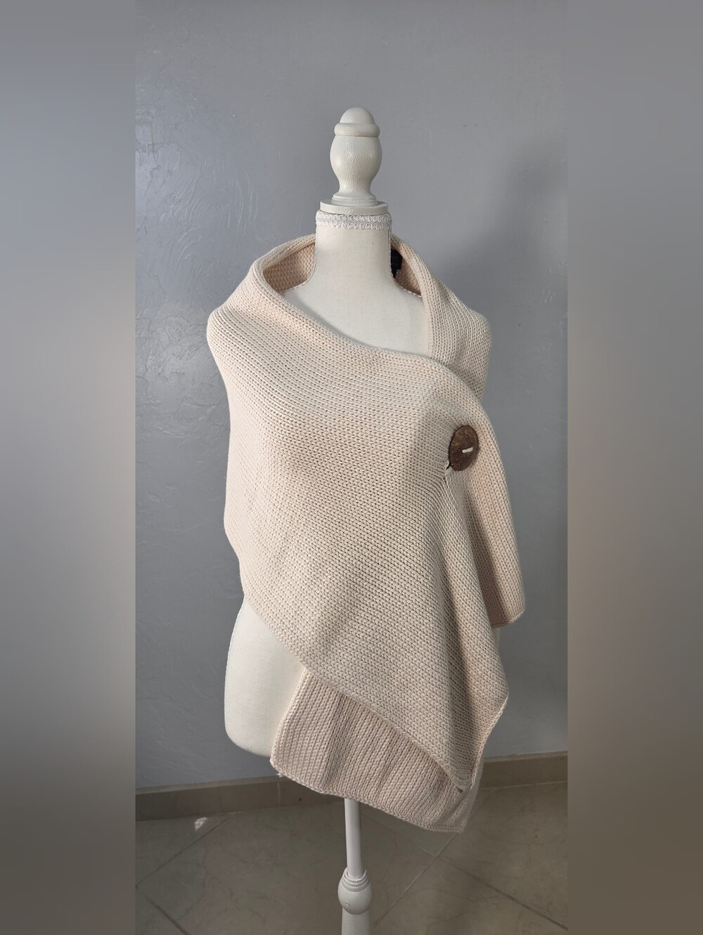 Pure Accessories Shawl OS Ivory Quiet Luxury Minimalist Boho Coastal Cottagecore